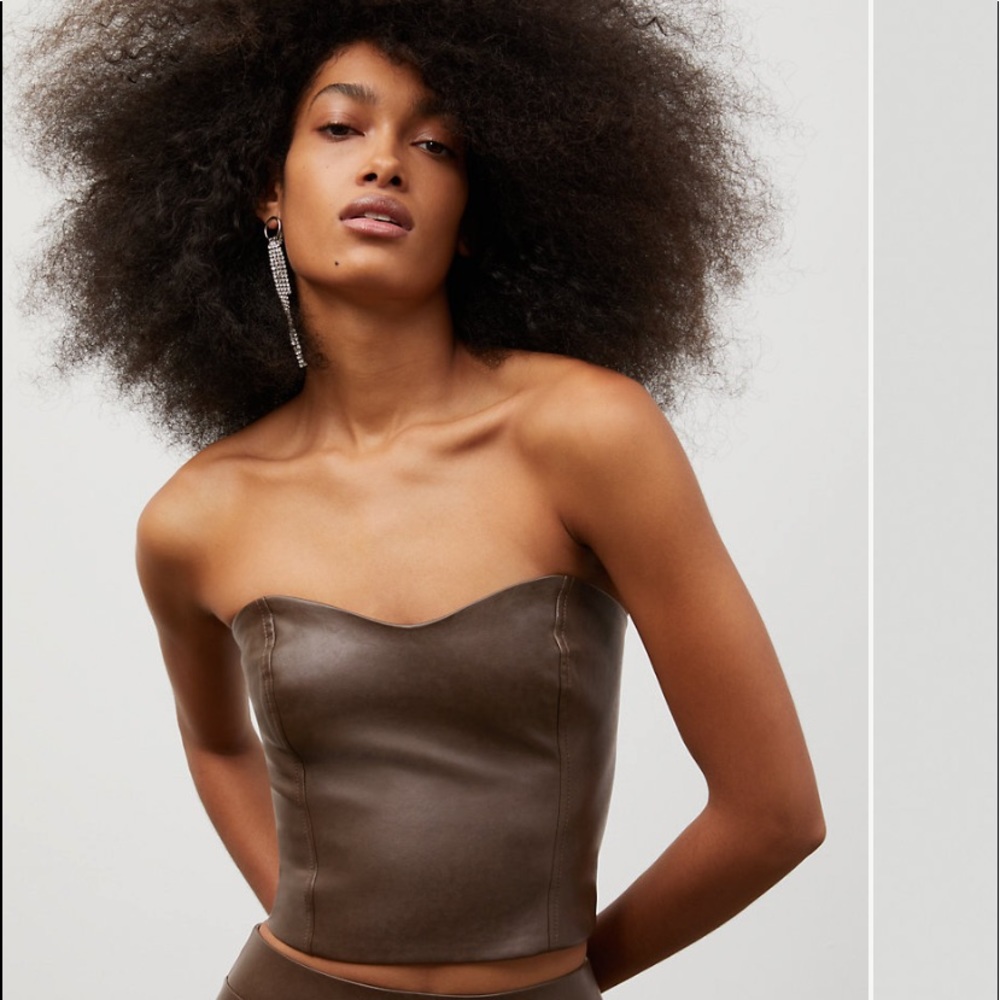 Ten by Babaton Cindy Bustier - Rich Mocha Brown - Size: 0